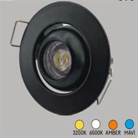 SIYAH KASA 1W MANDA GÖZÜ AMBER 1